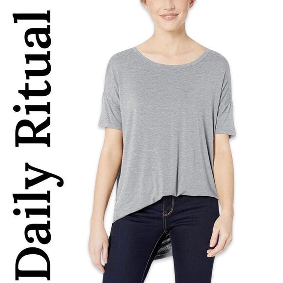 DAILY RITUAL Jersey Relaxed-Fit, Short Sleeve, Drop-Shoulder Tee, Size XXL - Picture 1 of 7